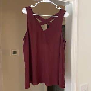 Elegant Burgundy Sleeveless Top